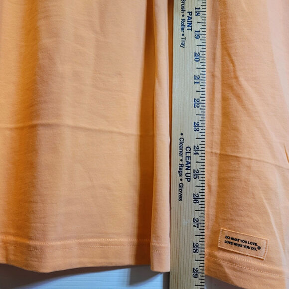 Life is Good Crusher Retro Wave Stripe Tee Shirt Mens Unisex Sz Large Orange - Picture 9 of 9